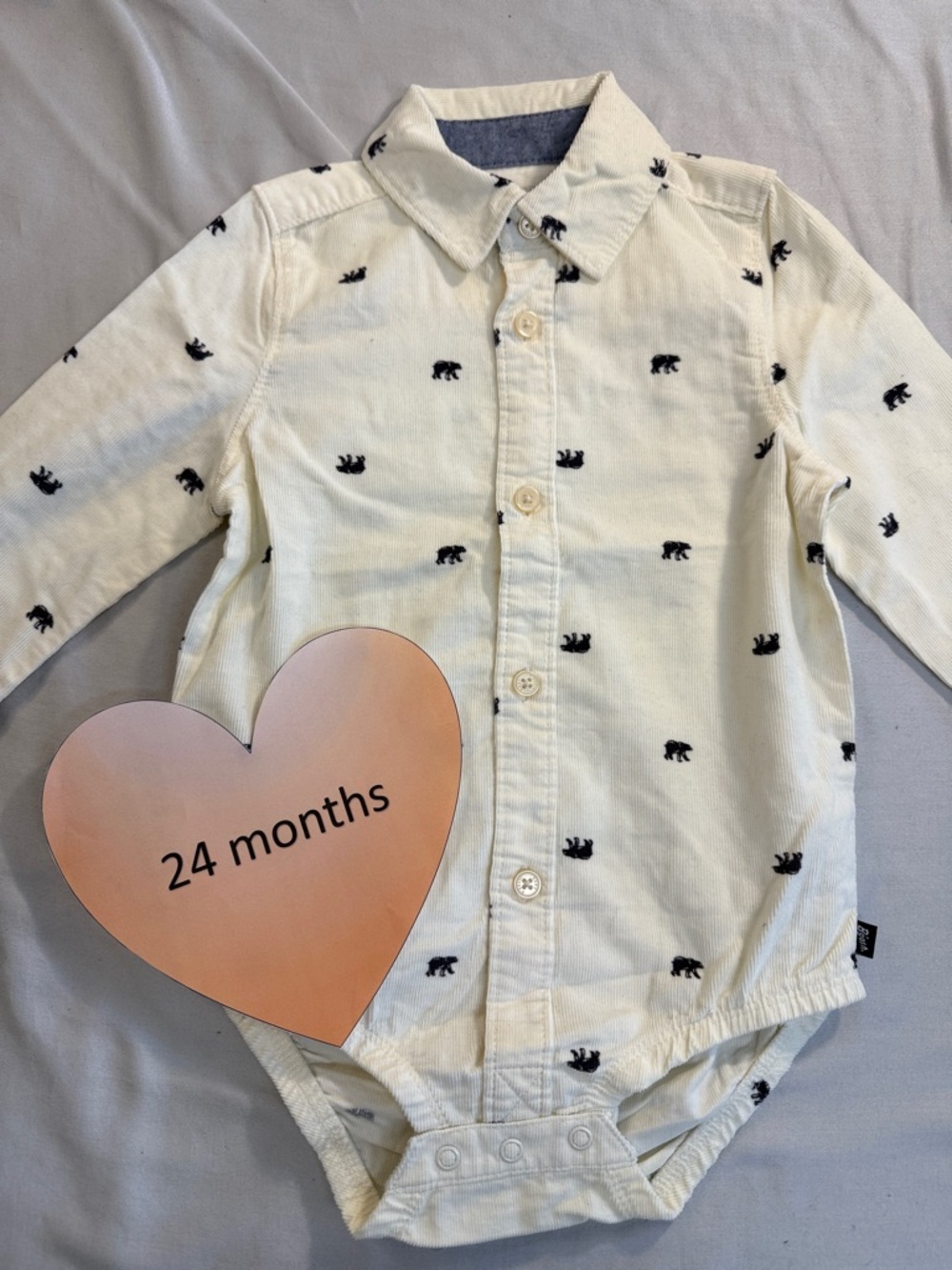 OshKosh B'gosh - LIKE NEW - Bear Pattern corduroy Button Down Shirt